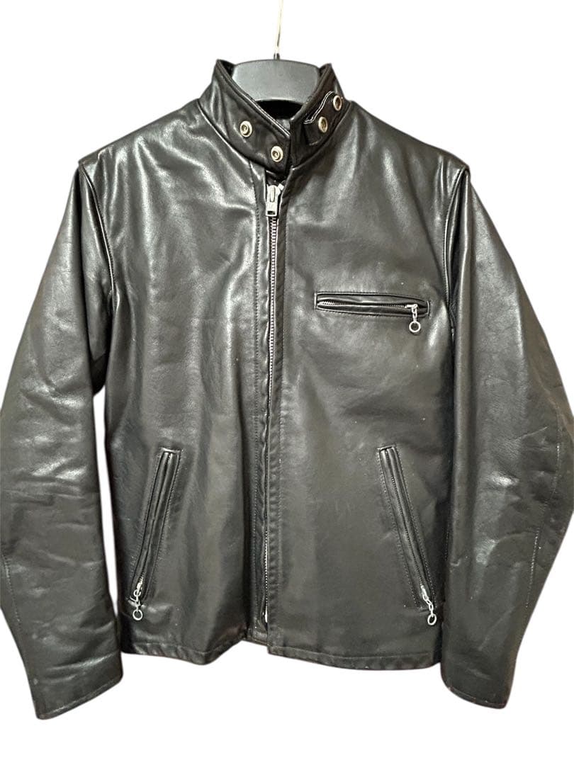 SCHOTT 141 USA製 シングルライダースジャケット 36 黒