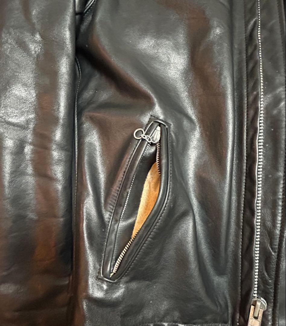 SCHOTT 141 USA製 シングルライダースジャケット 36 黒