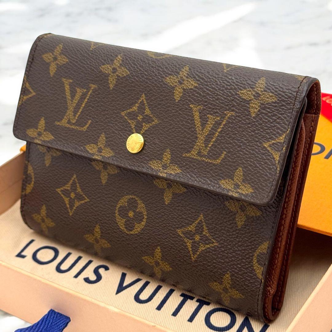 美品✨️ルイヴィトン　モノグラム　エテュイパピエ　三つ折り財布　折り財布　財布