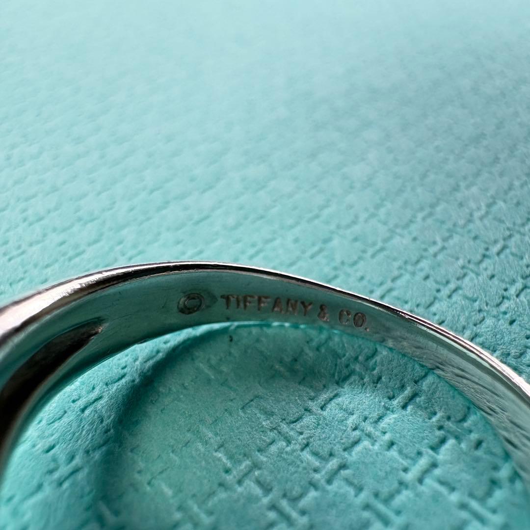 【美品】約11号 ティファニー シグネチャークロス Au750 SV925コンビ