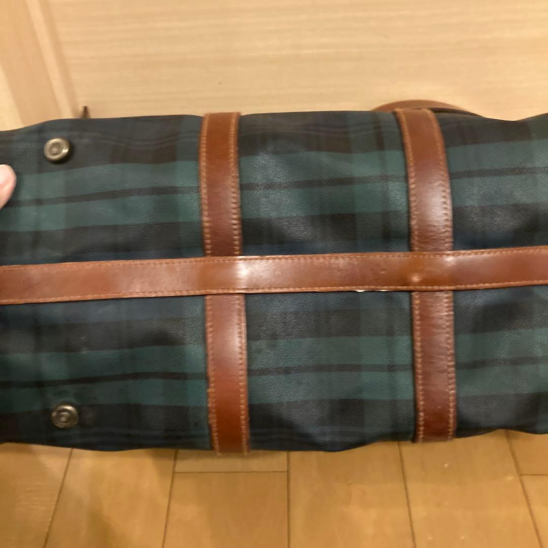 チェック柄ボストンバッグ