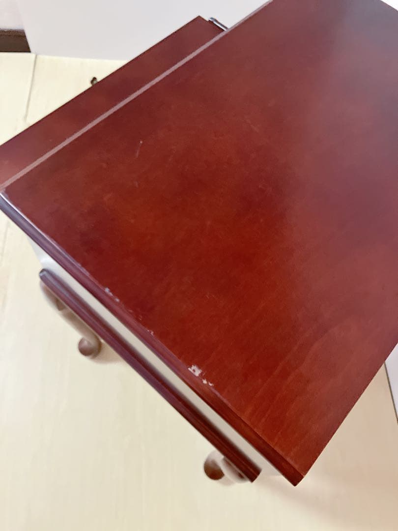 アンティーク調　猫脚　サイドテーブル　電話台　FAX台　サイドキャビネット