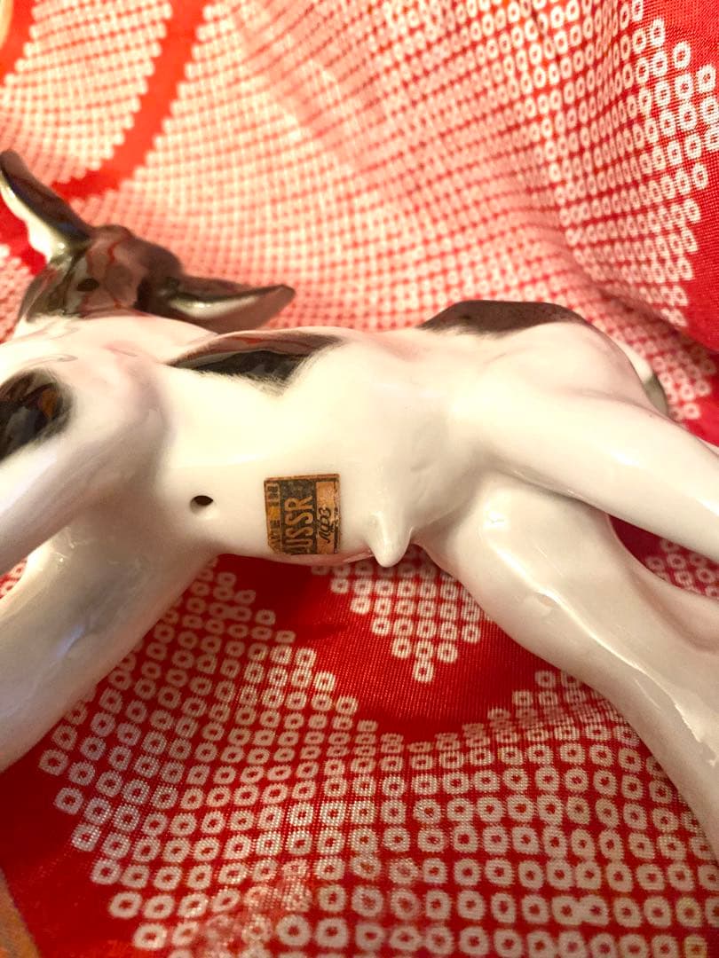 USSR 子牛　フィギュリン　フィギュア　希少　旧ソ連　/検　ロモノーソフ