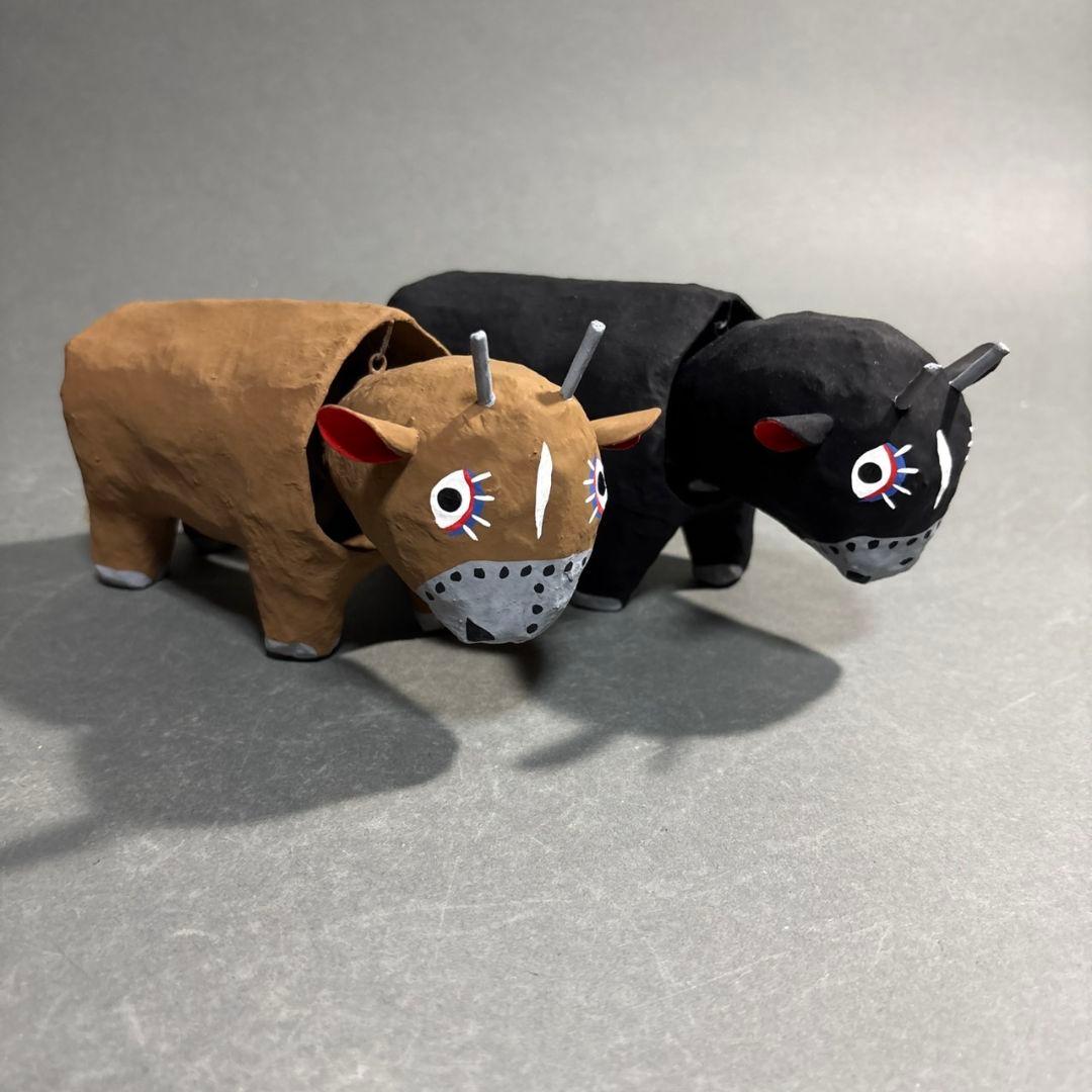 牛　置物　琉球玩具