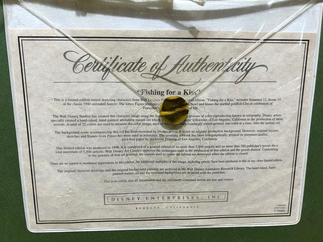 ディズニー　フィガロのセル画