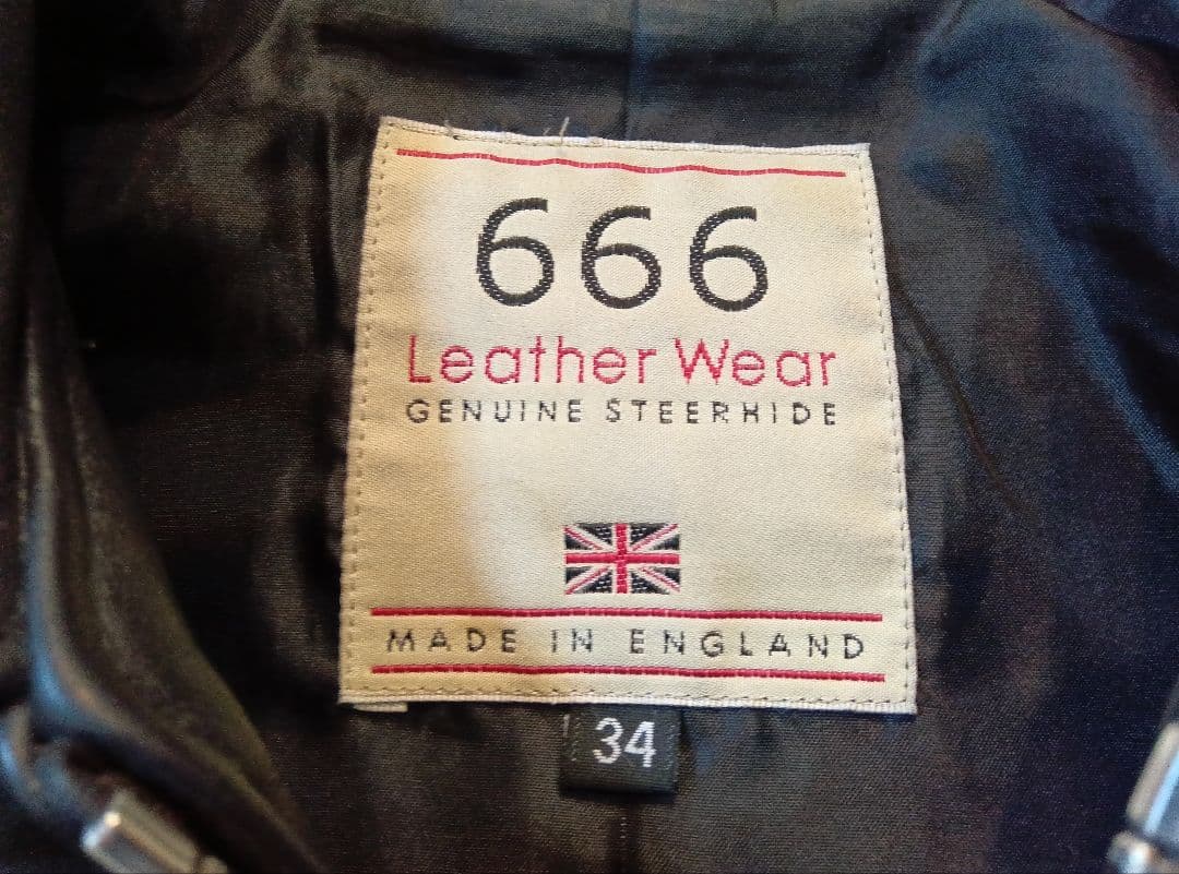 666シングルライダース34ブラック黒ステアハイド英国製