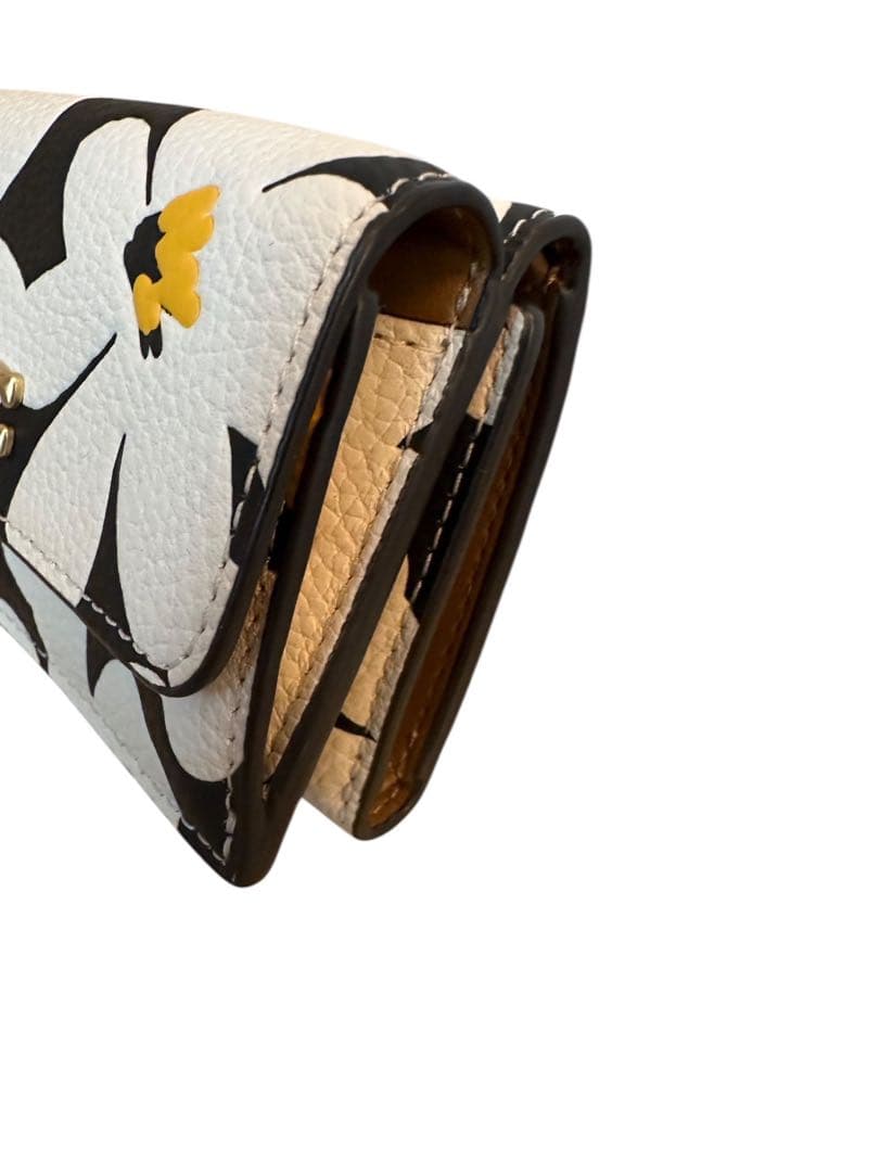 『極美品』COACH フラワープリント 三つ折りミニ財布