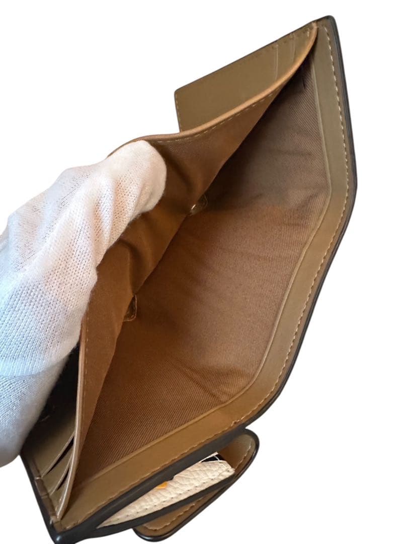 『極美品』COACH フラワープリント 三つ折りミニ財布