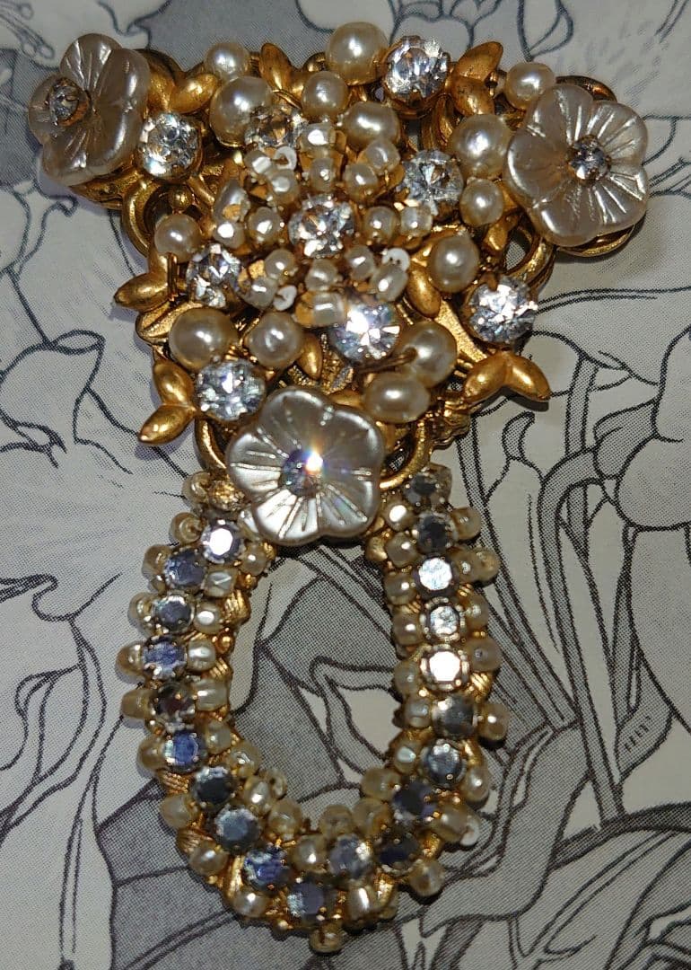 Miriam Haskell ミリアムハスケル パール ビーズ ブローチ