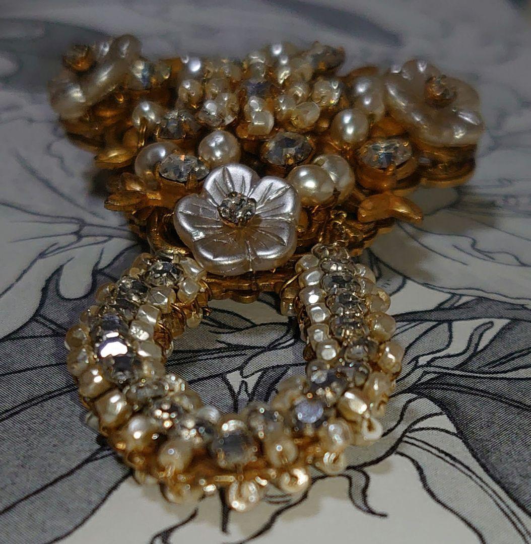 Miriam Haskell ミリアムハスケル パール ビーズ ブローチ