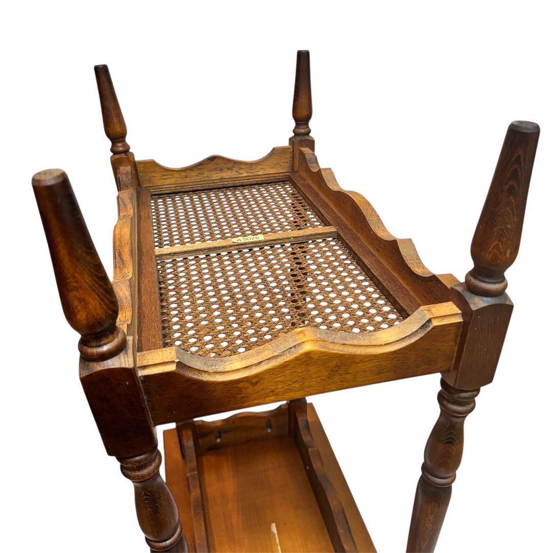 カリモク家具 コロニアル テーブル サイドテーブル 花台 木製 オールドカリモク