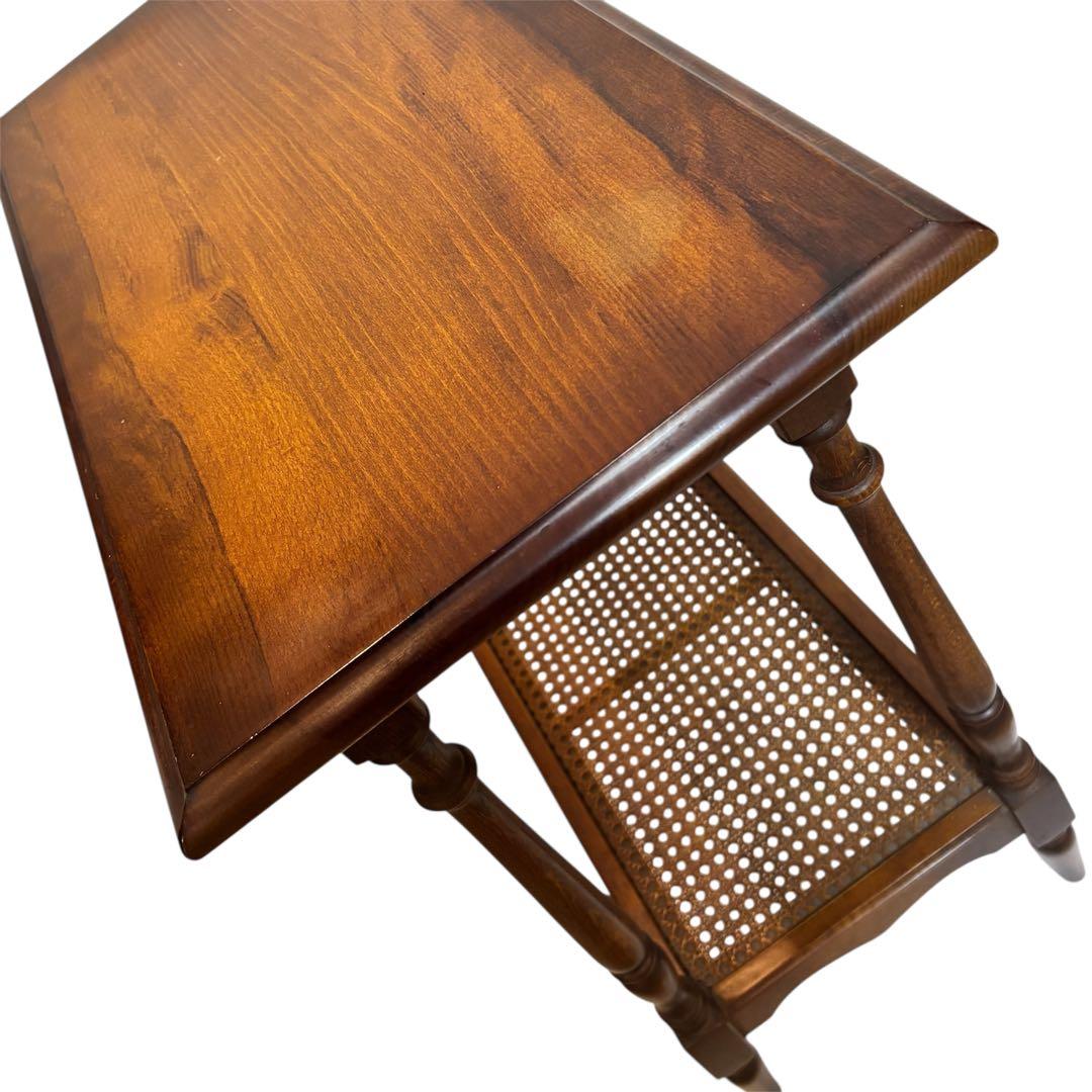 カリモク家具 コロニアル テーブル サイドテーブル 花台 木製 オールドカリモク