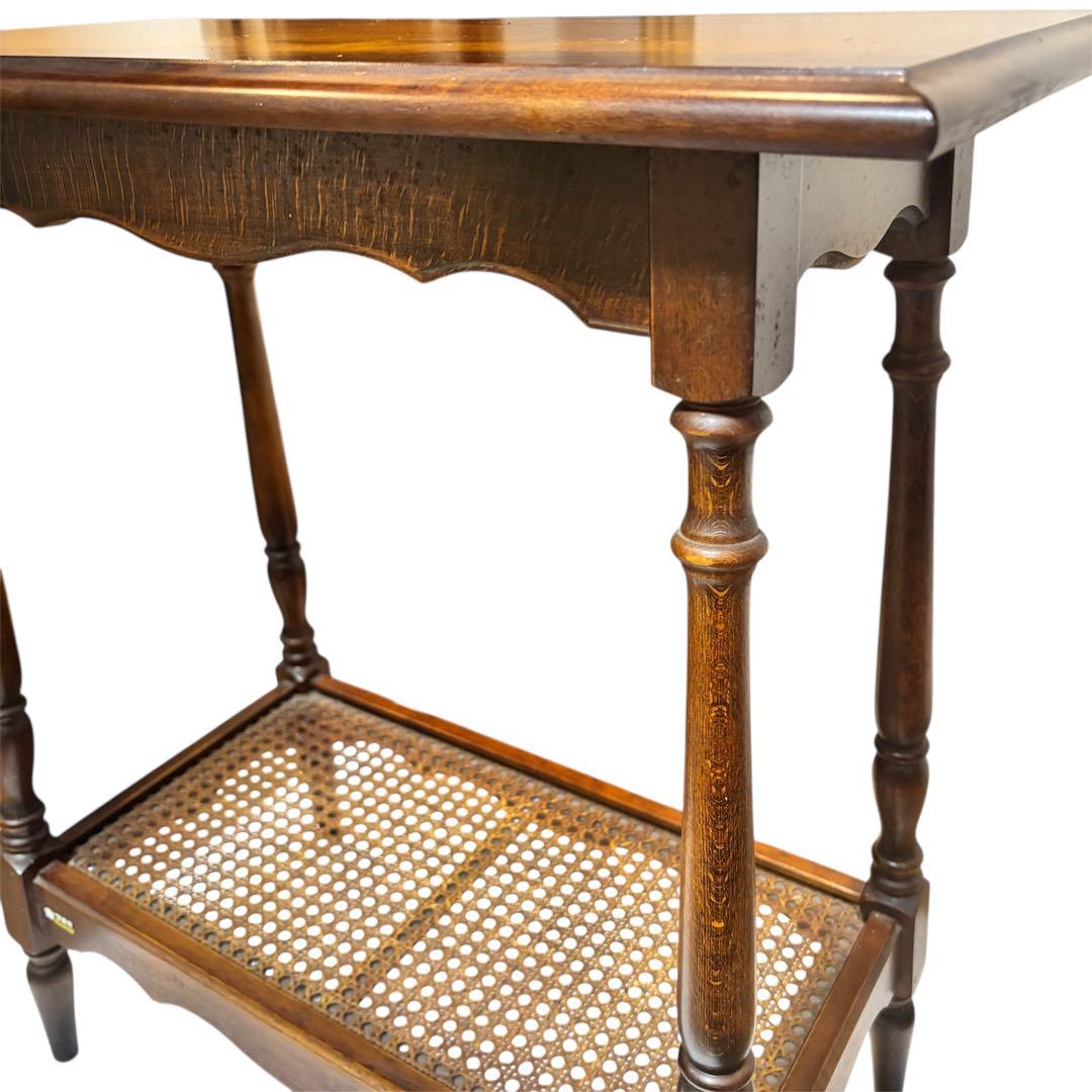 カリモク家具 コロニアル テーブル サイドテーブル 花台 木製 オールドカリモク