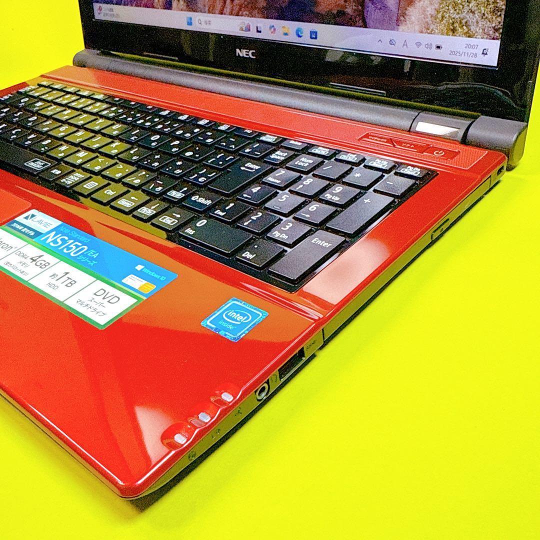 贅沢1TB‼️windows11⭐️12GB 快速ノートパソコン カメラオフィス