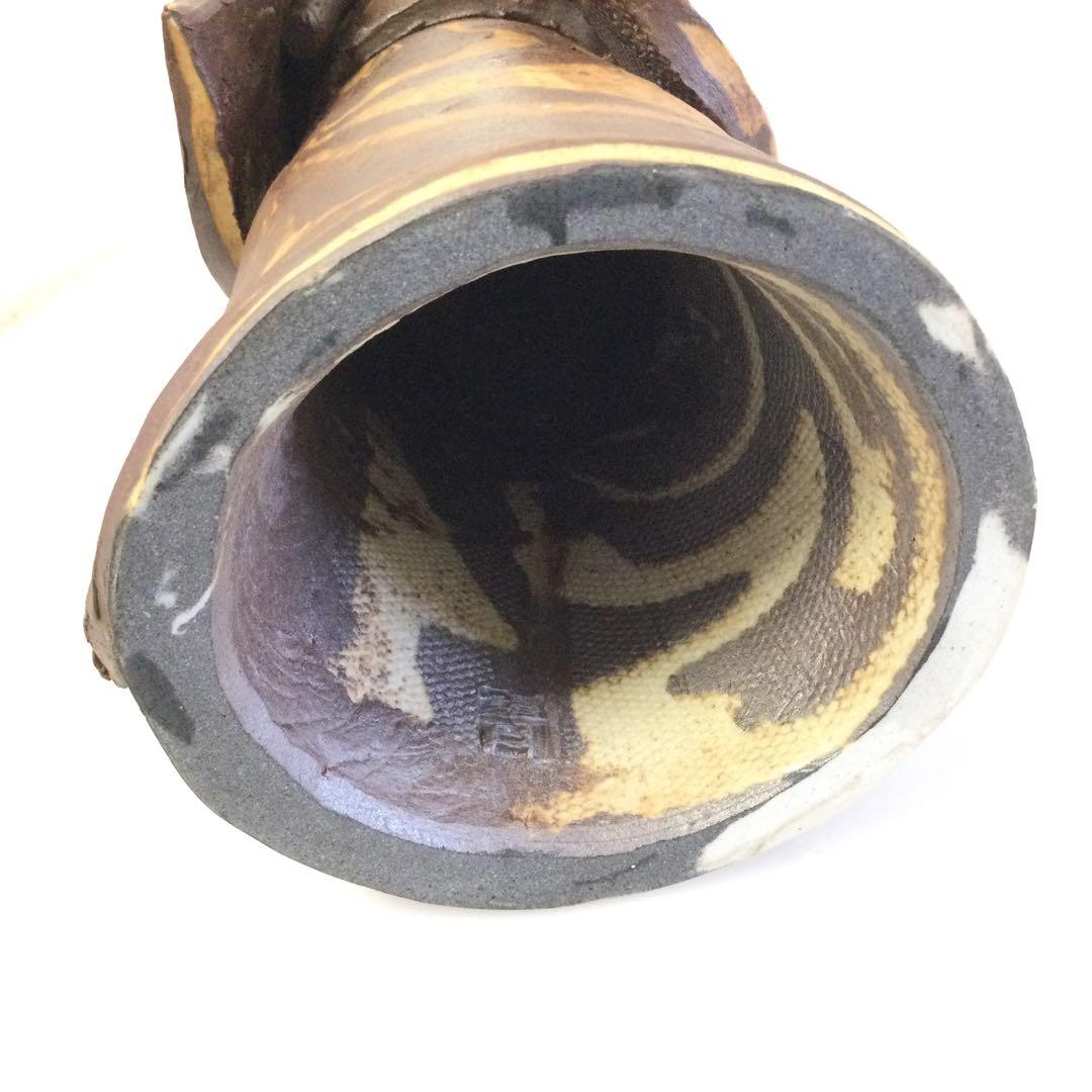 砥部焼 青芳人形『花を抱く少女』森元青芳作 珍品 M