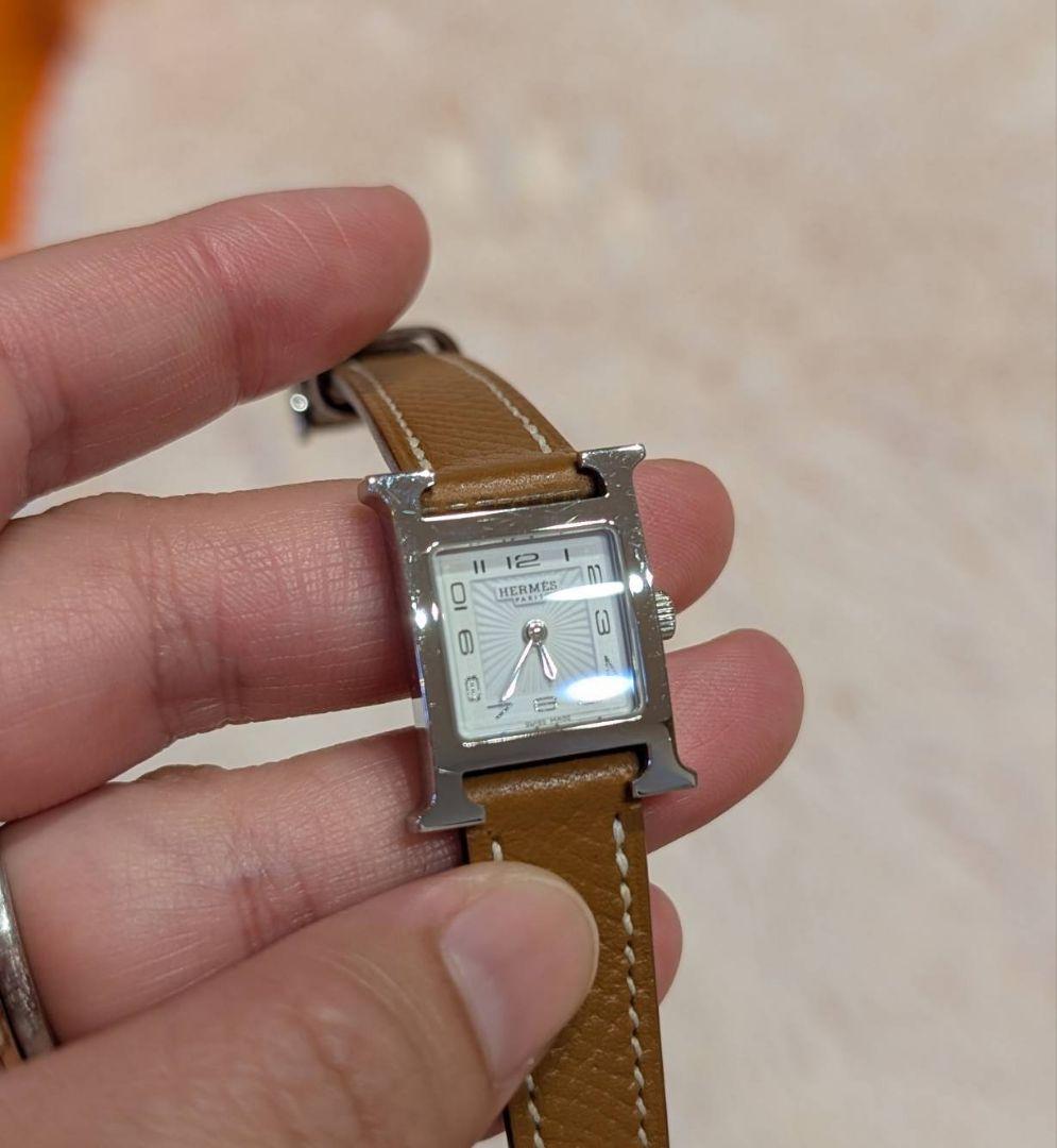 HERMES 時計 エルメス Hウォッチ シルバー