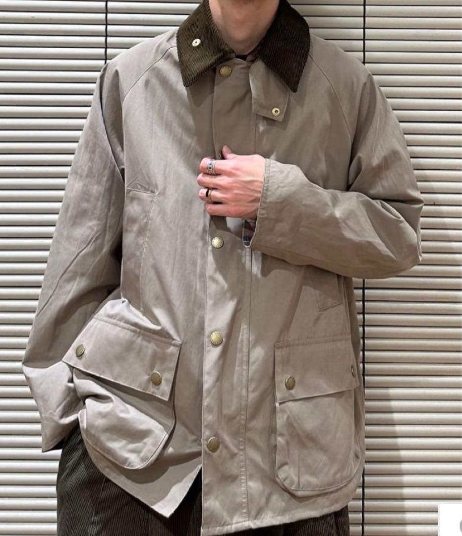 Barbour ビデイル　グレー　コーデュロイ襟ジャケット サイズ40