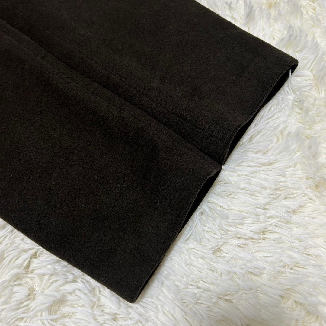 【美品/L】バーバリーロンドン チェスターコート アンゴラ混 Aライン ノバ 茶