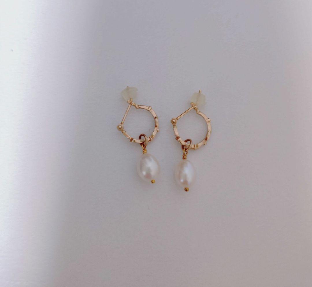 ☆美品☆アガットagete K10 パールチャームピアスセット