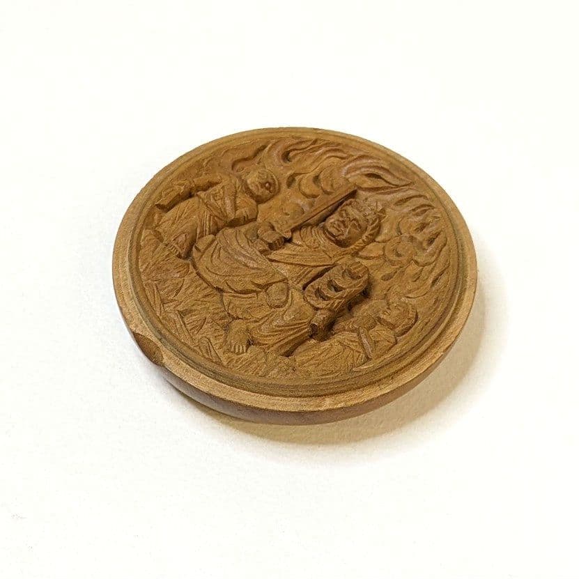 【フォロー割・新品】 香合仏　不動明王　白檀　仏龕　懐中仏　不動三尊