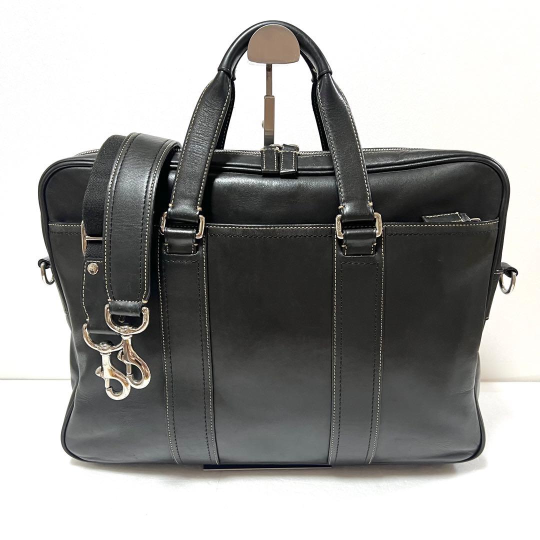 【良品】COACH コーチ 2way ビジネスバッグ ブラック 70168