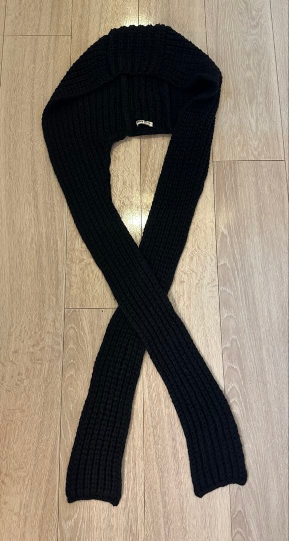 本日価格　 miu miu ニット帽 ブラック　マフラー