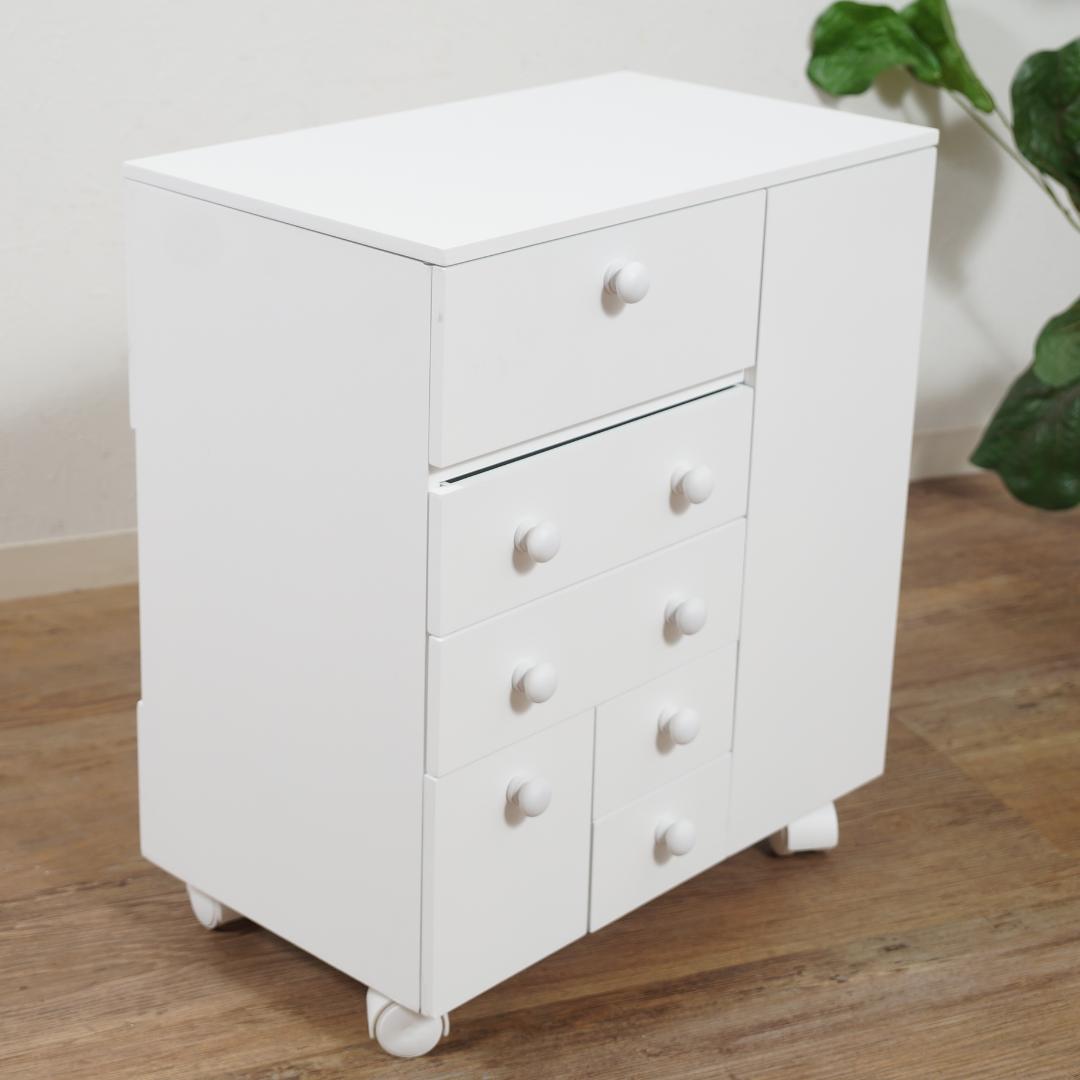 フォロー割【新品】たっぷり収納 コスメワゴン　お洒落 ドレッサー