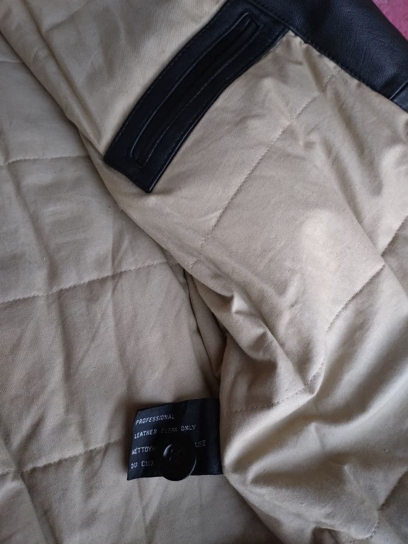 CHEVIGNON シェビニオン 革ジャン レザージャケット 黒 М U美品丈短