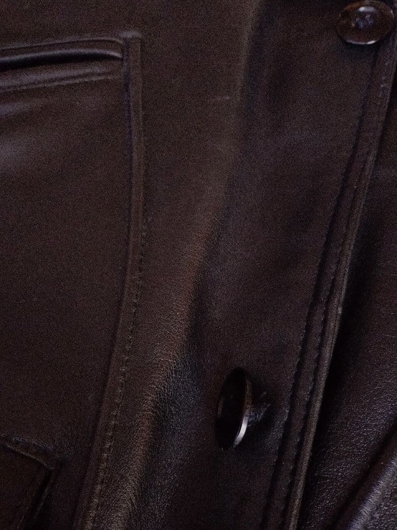 CHEVIGNON シェビニオン 革ジャン レザージャケット 黒 М U美品丈短