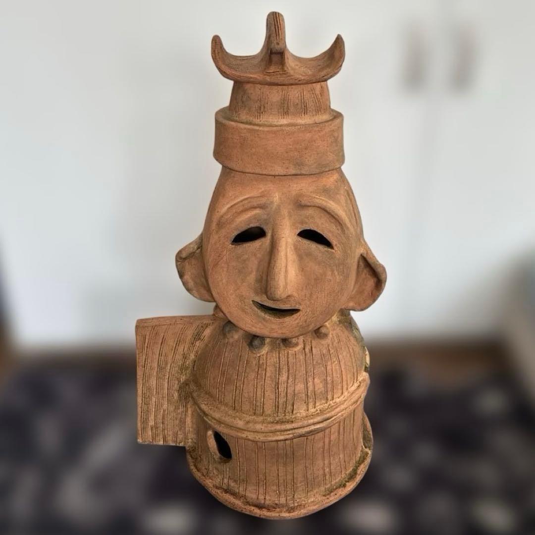 《はにわ》花瓶　レトロ置物　高さ53cm