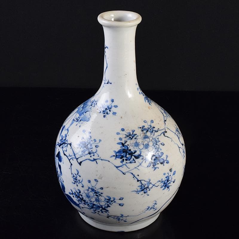 瀬戸焼　古瀬戸　染付　花文瓶　M　R7809B