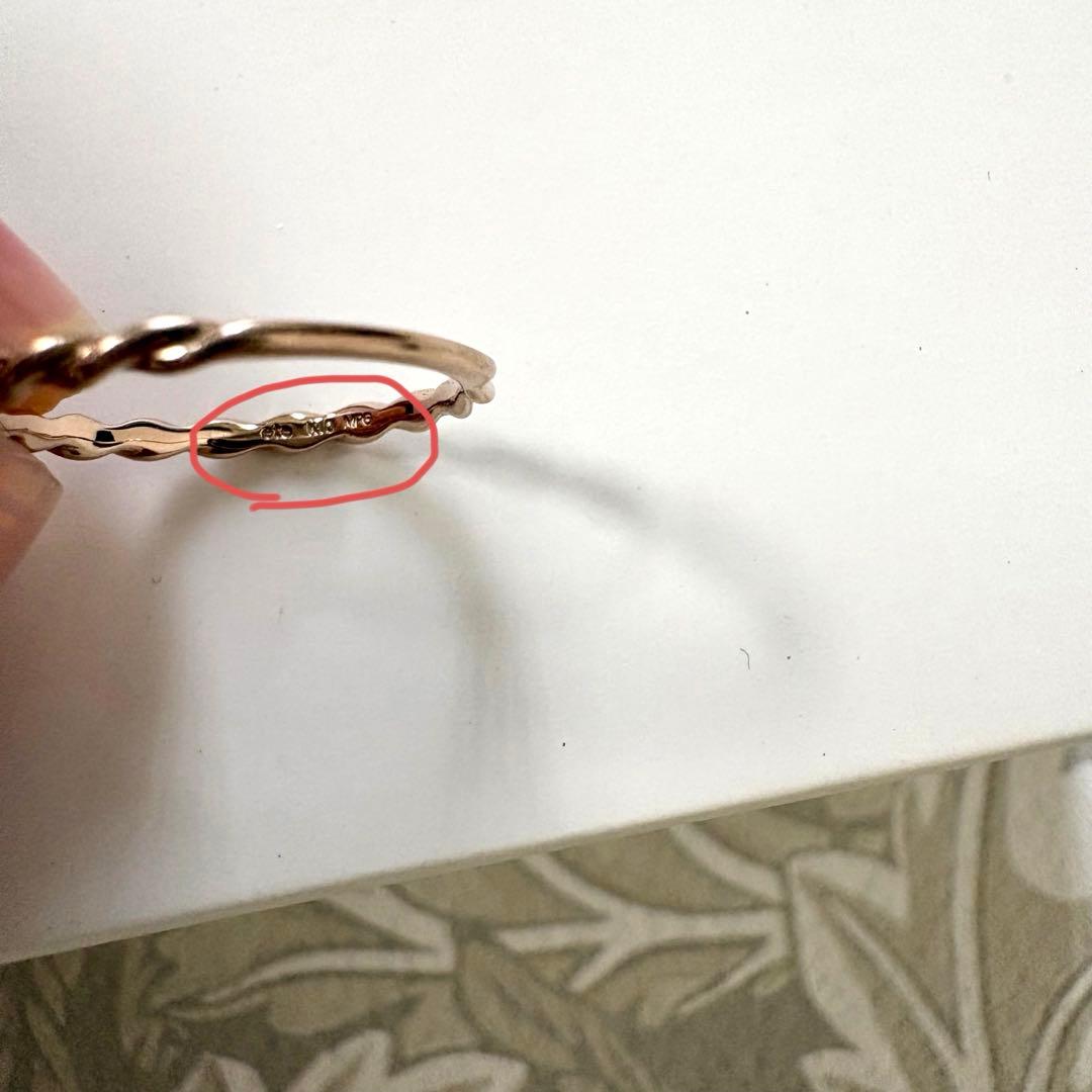 ete K10MPG ツイストリング 3号 エテ ピンクゴールド ピンキーリング