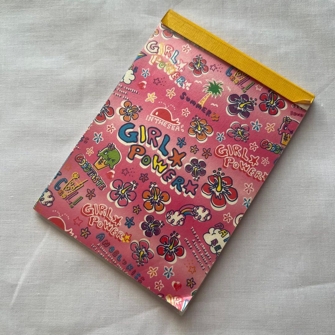 希少❤️メモ帳　平成レトロ　ハイビスカス