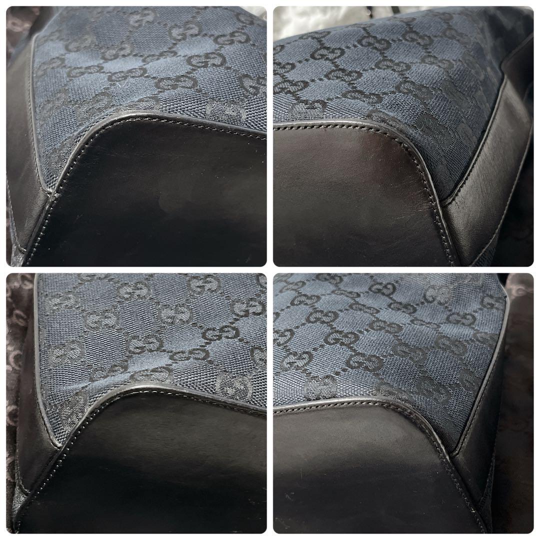 美品✨GUCCI ショルダーバッグ 肩掛け GG柄 ブラック レディース 伊製