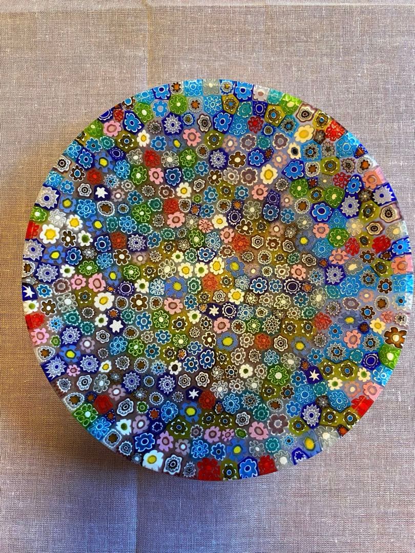 ベネチアンガラス　ムラーノ　ミルフィオリプレート