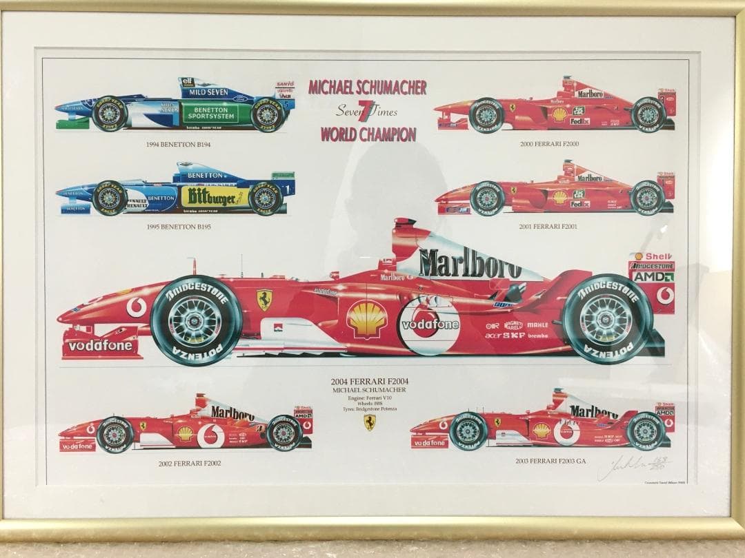 ○ミハエル・シューマッハ 7th チャンピオン記念 フェラーリ F1 ポスター