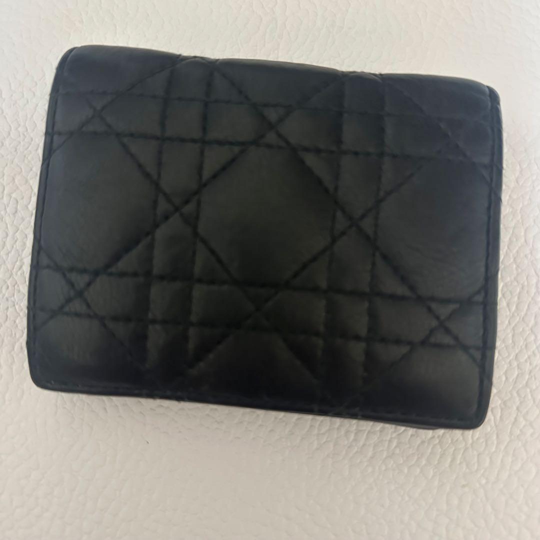 【タ】Christian Dior 二つ折り財布 ブラック