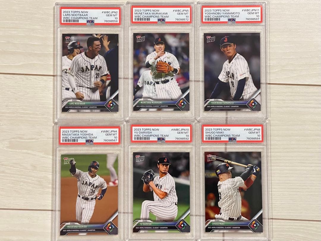 WBC 侍ジャパン TOPPS NOW 優勝チームセット 12枚　PSA10