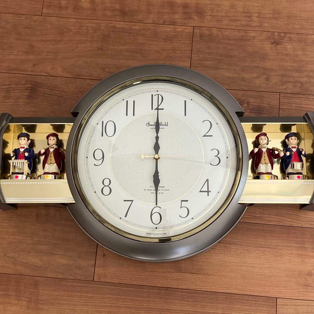 【美品】スモールワールド　音楽隊　掛時計　リズム時計　からくり時計