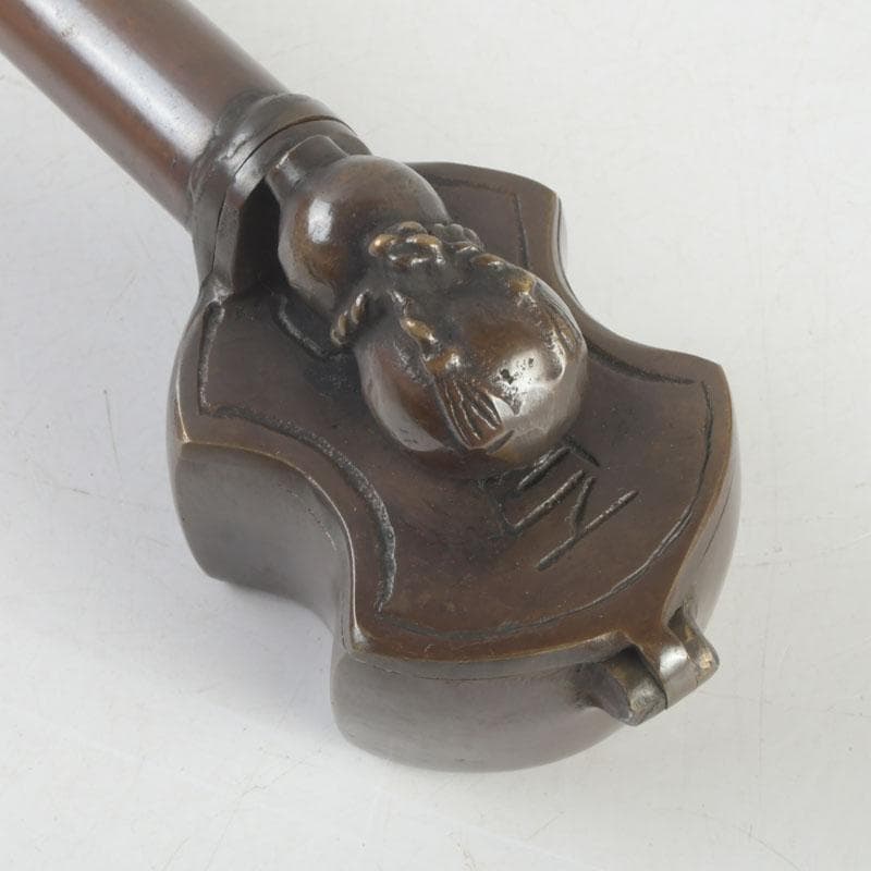 時代提げ物　書道具　古銅　矢立　3点　まとめて　時代箱付　M　9281