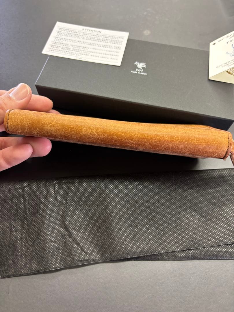 Miii8300 さん専用　sot プエブロレザーペンケース　キャメル　箱付き