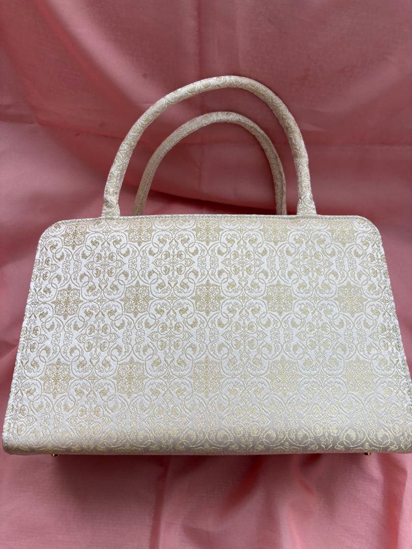 和装バッグ　利休バッグ　龍村　葡萄唐草文錦