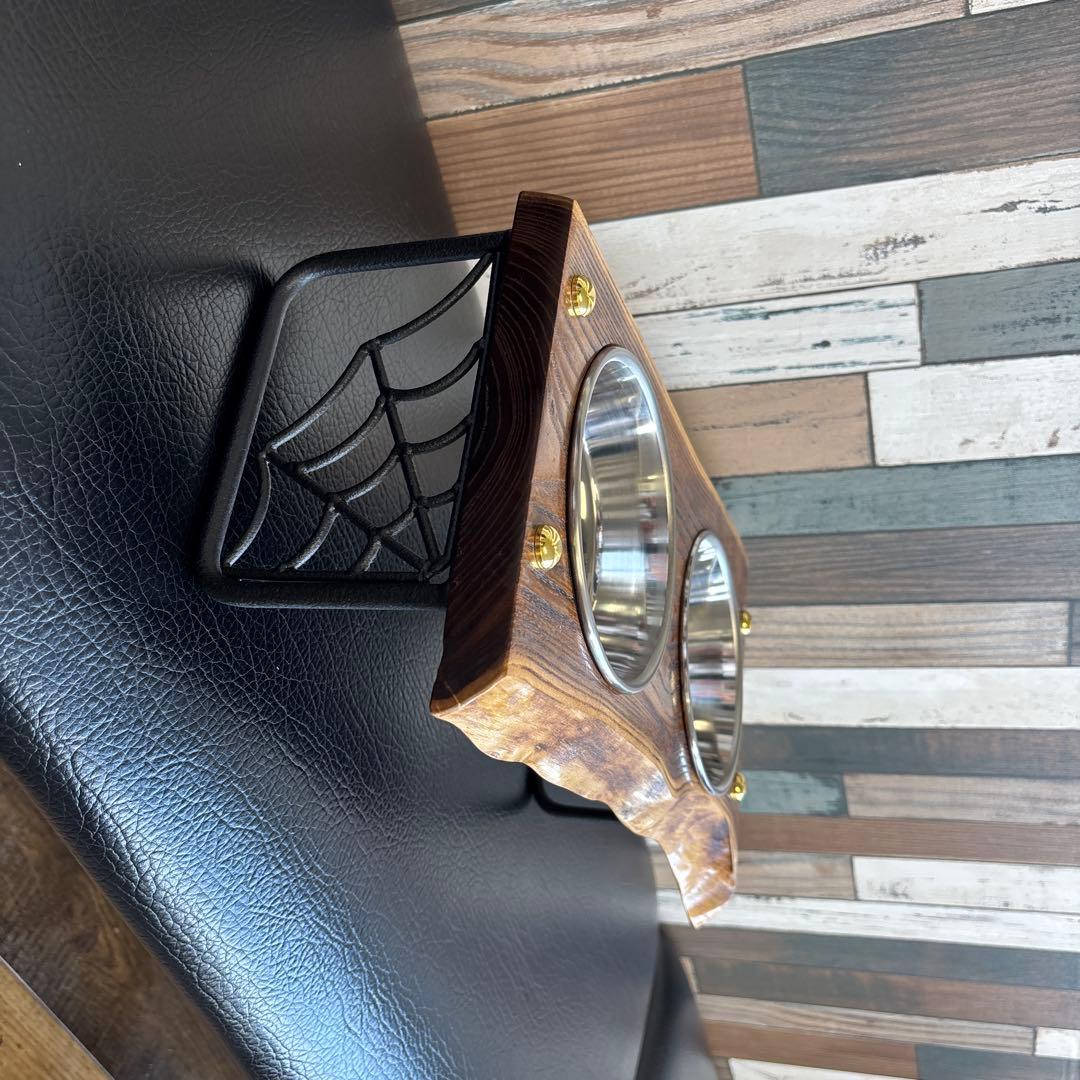 犬用食器台 ステンレス食器2個付き