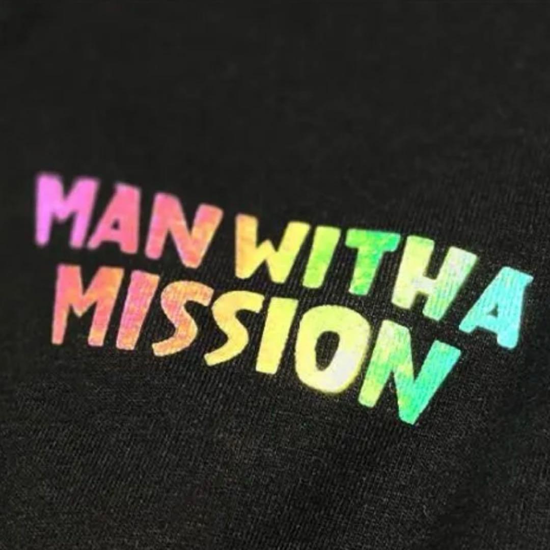 マンウィズ Too many ゴッツ ロンT ブラック ホログラム Mサイズ