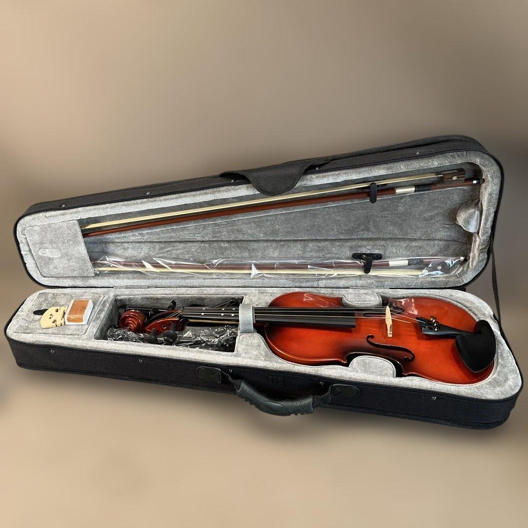 【未使用品】バイオリン 4/4 セット 付属品完備 弓2本 初心者用