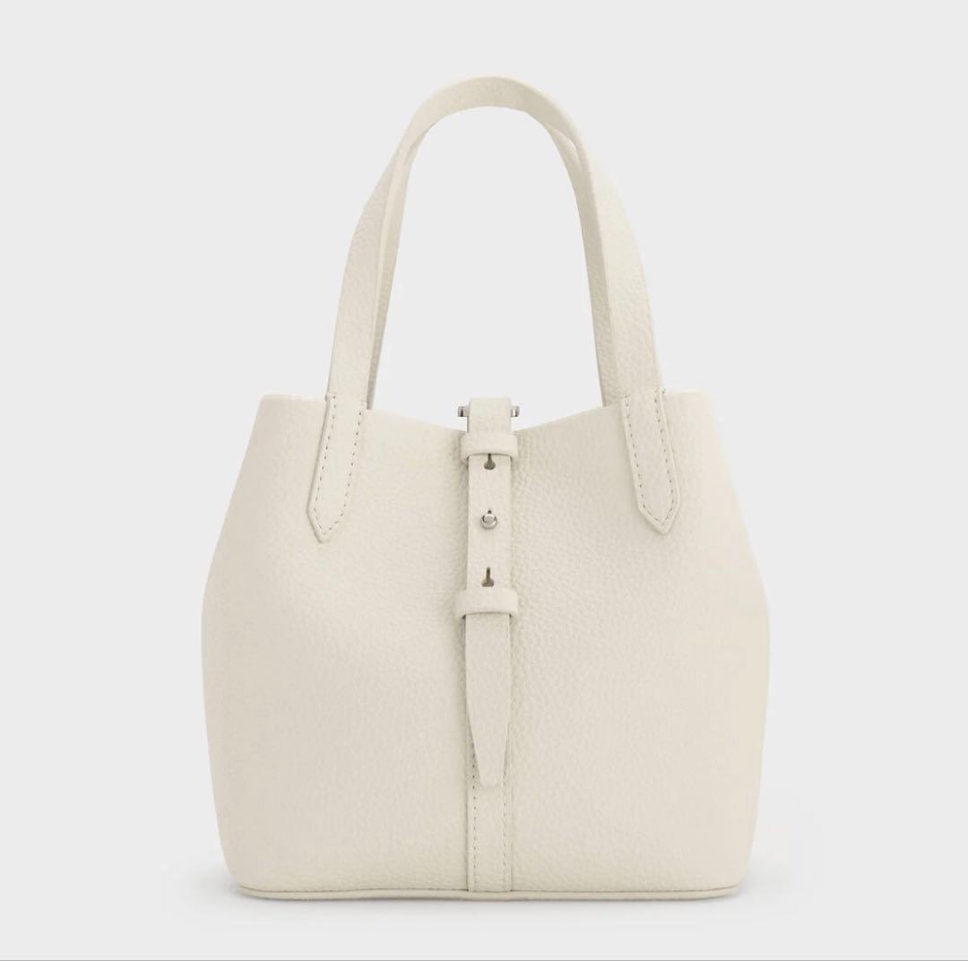 Beryl ベリル リサイクルレザーバケツバッグ - クリーム