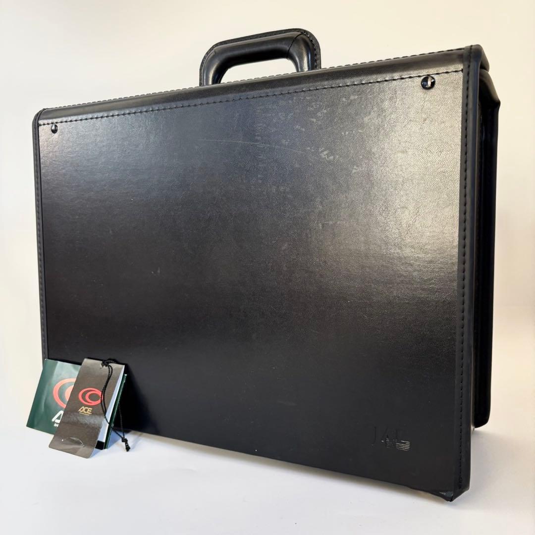 限定品✨️ JAL×ACE パイロットケース オールレザー 黒 本革