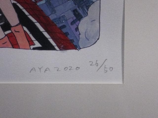 現代アート タカノ綾　直筆サイン『雷門の提灯に乗ってやって来る』1205D