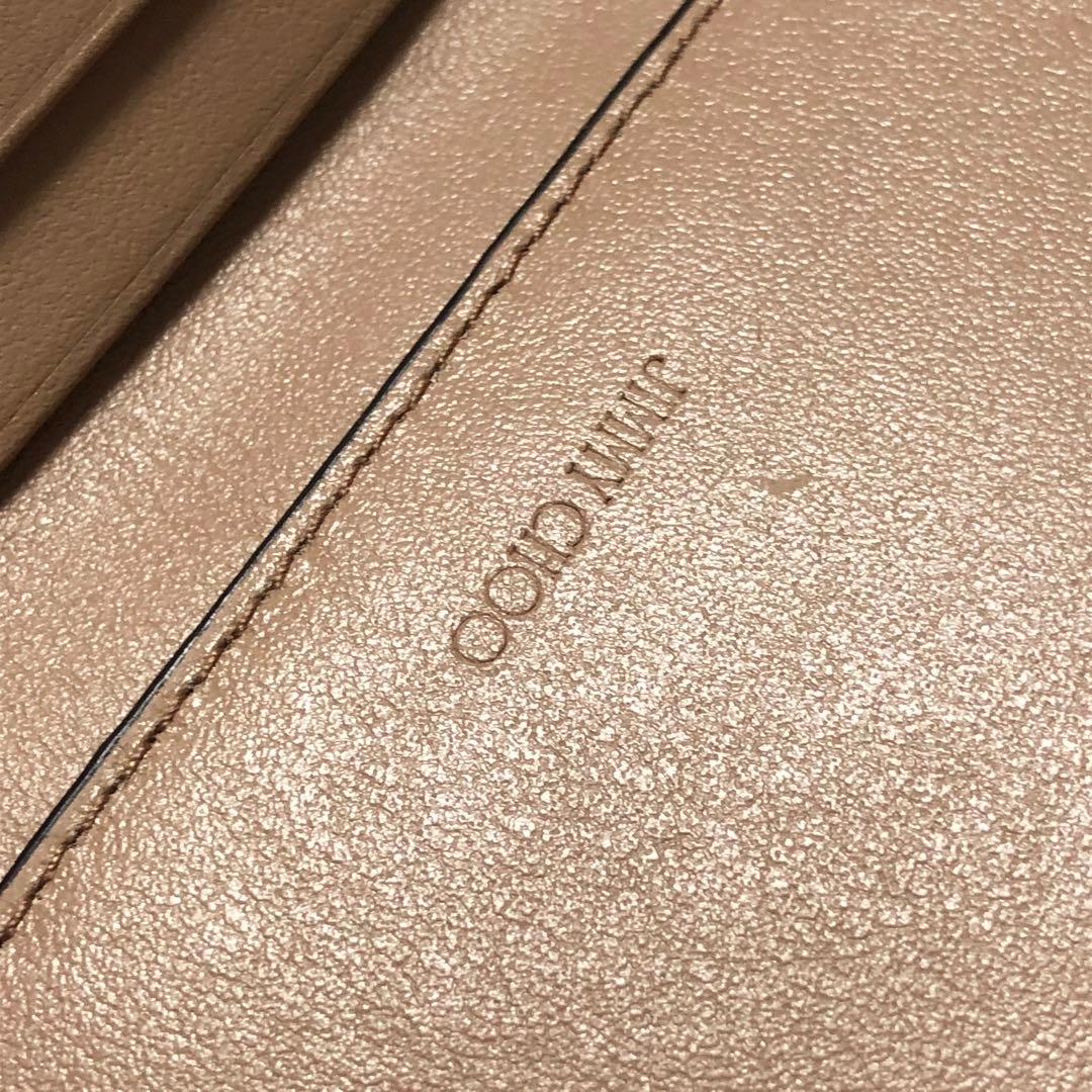 新品未使用　ジミーチュウ　三つ折り財布　シェリ　カラーストーン　リザード柄