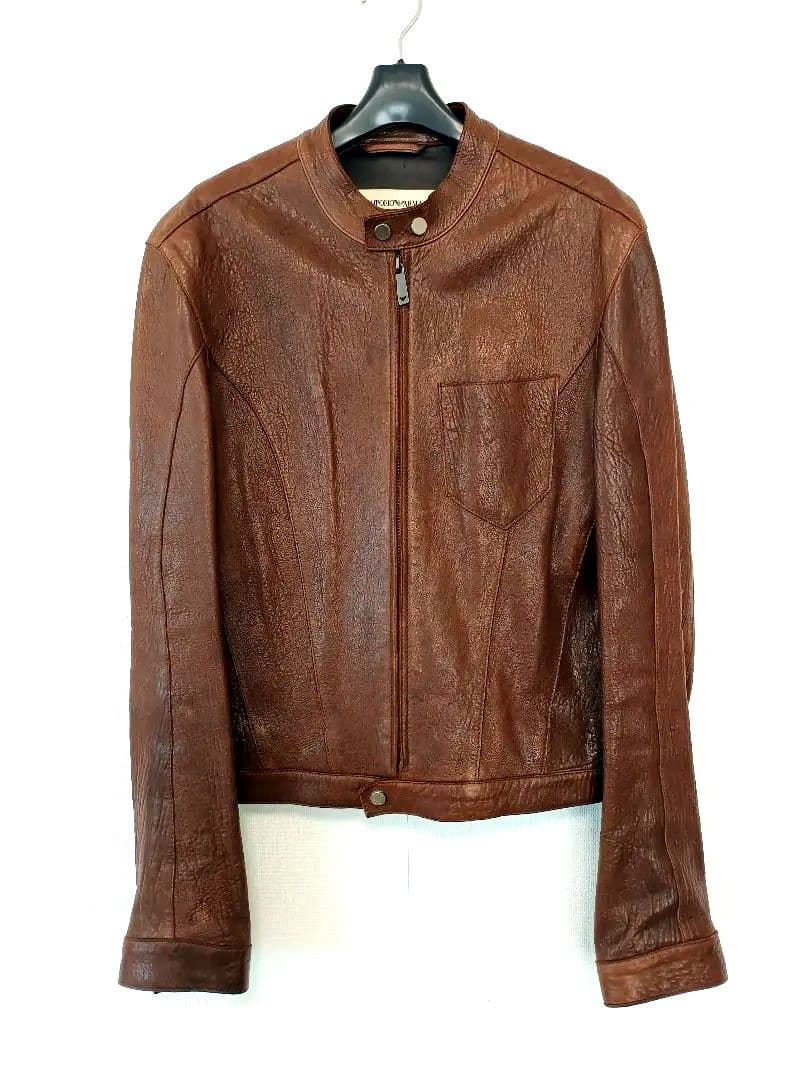 ピンクの猫　エンポリオアルマーニ EMPORIO ARMANI ライダース